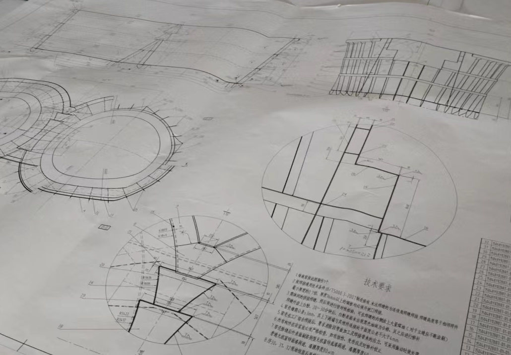 800T双膛窑设计图-建设工艺图